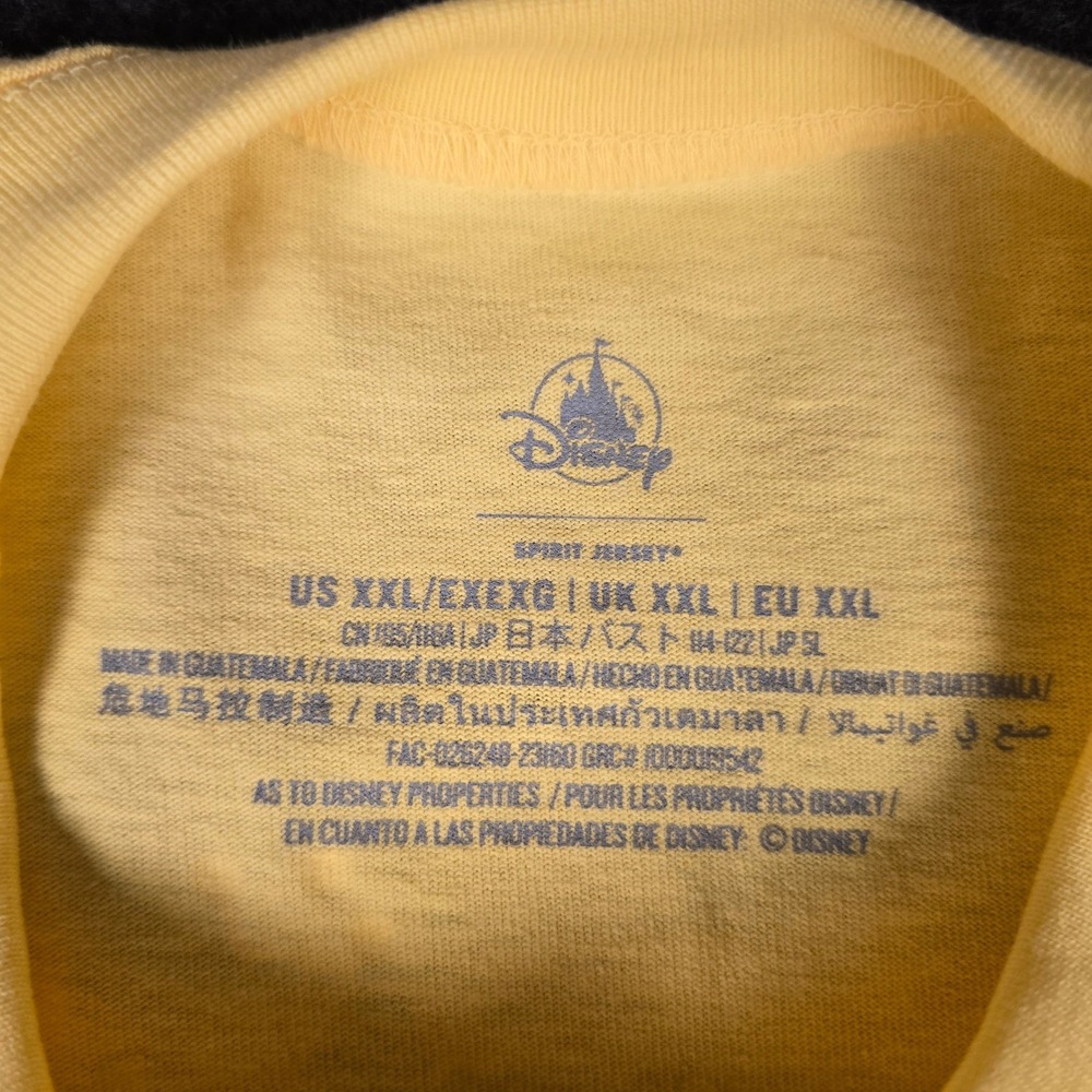 NWT Disney Disneyland Resort Play in Parks Yellow Spirit Jersey Size XXL - Picture 4 of 12